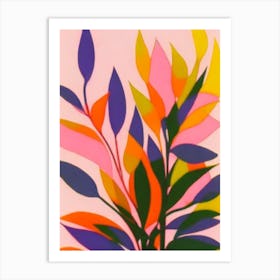 Asparagus Fern Colourful Illustration Art Print