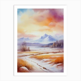 Landscape Watercolor Painting 2 Art Print