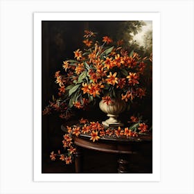 Baroque Floral Still Life Cineraria 7 Art Print