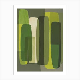 Green Squares 1 Art Print