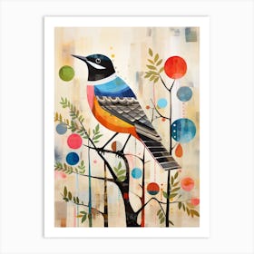 Bird Painting Collage Mockingbird 3 Art Print