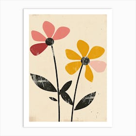 Barcelona Flower Market Boho Minimalist Style Art Print