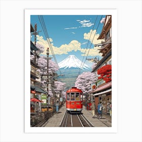 Tokyo In Japan, Ukiyo E Drawing 1 Art Print