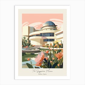 The Guggenheim Museum   Bilbao, Spain   Cute Botanical Illustration Travel 0 Poster Art Print