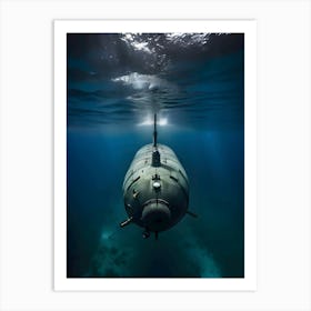 Submarine In The Ocean-Reimagined 33 Art Print