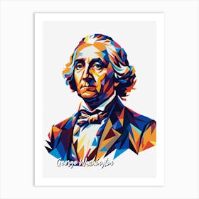 George Washington 02 Portrait WPAP Pop Art Art Print