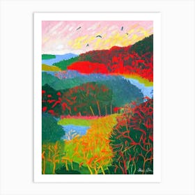 Cat Ba National Park Vietnam Abstract Colourful Art Print