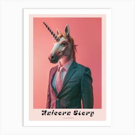 Toy Unicorn In A Suit & Tie 3 Poster Art Print