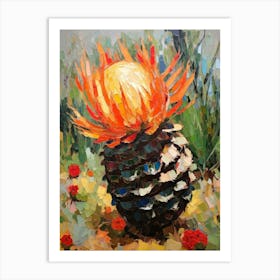 Cactus Painting Barrel 3 Art Print