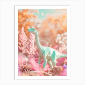 Pastel Toy Dinosaur In The Nature 2 Art Print