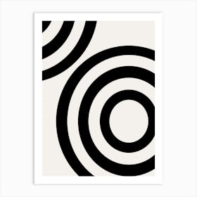 Mid Century Modern Abstract Arches Black And White Art Print