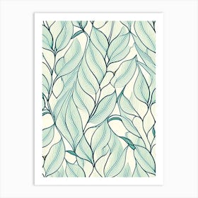 Eucalyptus Gum Leaf Leaf William Morris Inspired 3 Art Print