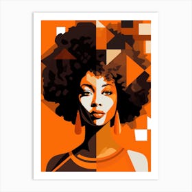 African Woman With Afro 4 Art Print