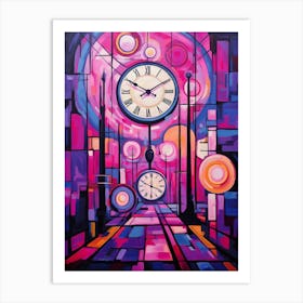 Time Abstract Geometric Illustration 4 Art Print