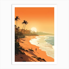 Baga Beach Goa India Golden Tones 4 Art Print