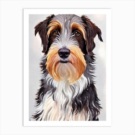 Wirehaired Pointing Griffon Watercolour Dog Art Print