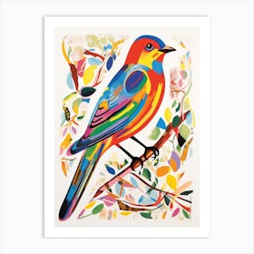 Colourful Bird Painting Swallow 3 Art Print