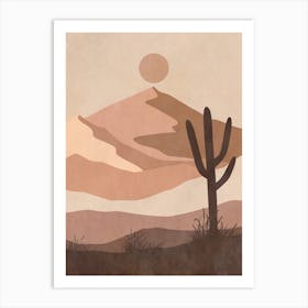 Cactus In The Desert 31 Art Print