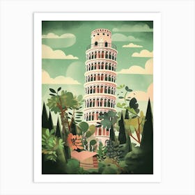 The Leaning Tower Of Pisa Italy Art Print