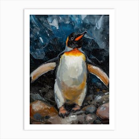 Adlie Penguin King George Island Oil Painitng 1 Art Print