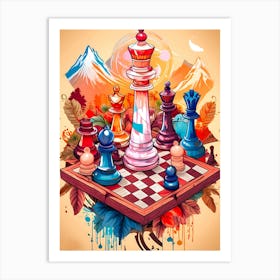 Chess Pieces 1 Art Print