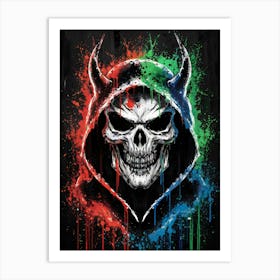 Devil Skull Art Print