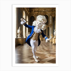 Cat In The Palace Of Versailles Art Print