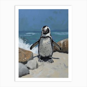 Adlie Penguin Boulders Beach Simons Town Oil Painting 4 Art Print