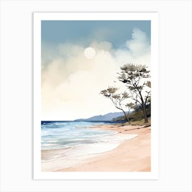 Watercolour Of Polihale State Park   Kauai Hawaii Usa 2 Art Print