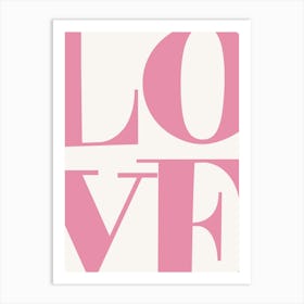 Love Pink Art Print