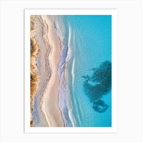 Aerial Shot Of A Beach Art Print