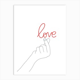 Love and Hand Art Print
