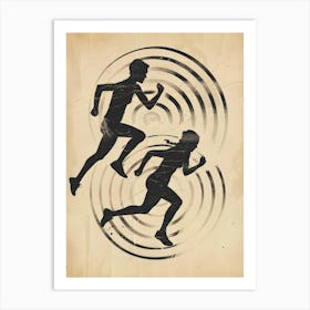 Running Silhouettes Art Print