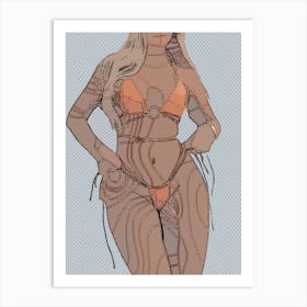 Abstract Geometric Sexy Woman (39) 1 Art Print
