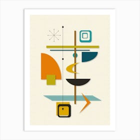 Mid Century Modern Shapes Print 3 Art Print