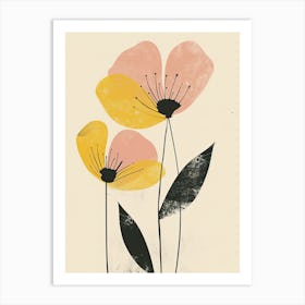 Tulsa Flower Market Boho Minimalist Style Art Print