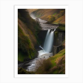 Pistyll Rhaeadr, United Kingdom Realistic Photograph (1) Art Print