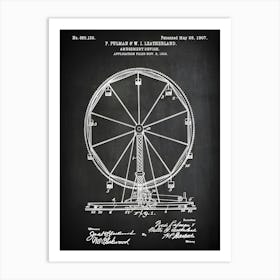 Ferris Wheel Patent Print Amusement Park Patent Ferris Wheel Amusement Park Ride Poster Decor Blueprint Print Patentprint Er1321 Art Print