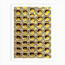 Close Up Of Honeycomb  2 William Morris Style Art Print