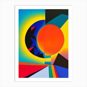 Solar Eclipse Abstract Modern Pop Space Art Print
