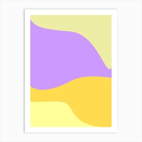 Soft Color Abstract Waves 1 Art Print