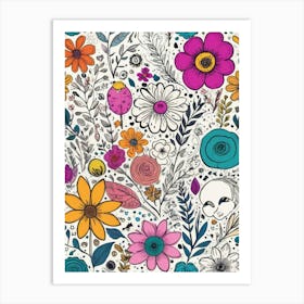 Floral Pattern 1 Art Print