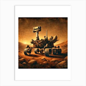 Curiosity Rover Art Print