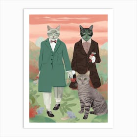 Gucci Fashionista Cats 1 Art Print