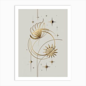 Gold Starry Night Art Print