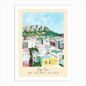 My Happy Place Cape Town 4 Travel Poster Art Print