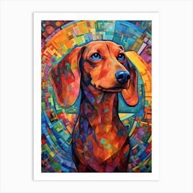 Dachshund dog print 1 Art Print