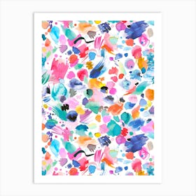 Painterly Abstract Scribbles Multi Art Print