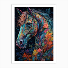 Colorful Horse 5 Art Print