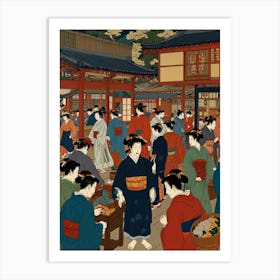 Asian Market Art Print